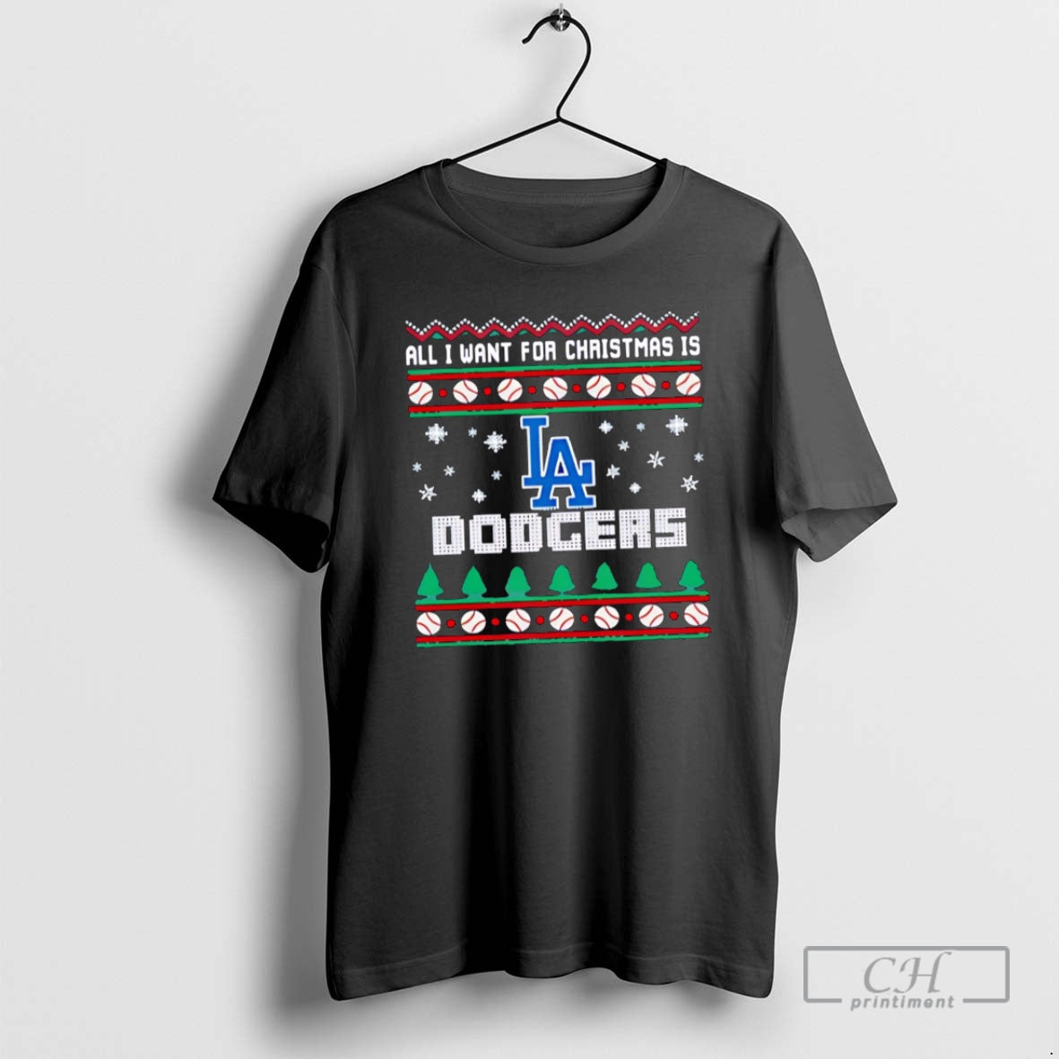 Premium All I Want For Christmas Is Los Angeles Dodgers Shirt Sweater Hoodie, Sweatshirt | InkThreadWorks.com