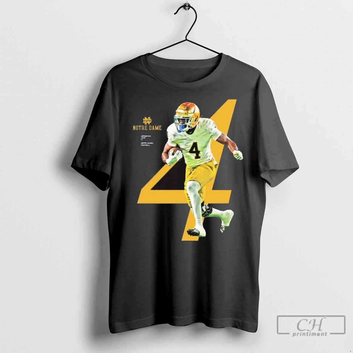 Premium Audric Estime Notre Dame Fighting Irish Football Breakthrough Series Nil Art
