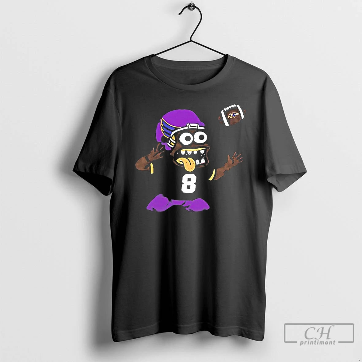 Premium Baltimore Ravens Lamar Jackson Monster Toast Cartoon T-Shirts, Hoodie, Sweatshirt | InkThreadWorks.com