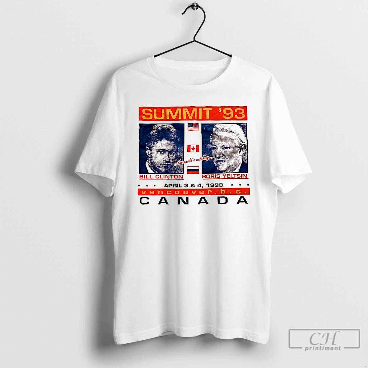 Premium Bill Clinton And Boris Yeltsin Vancouver Canada Summit 93 T-Shirts, Hoodie, Sweatshirt | InkThreadWorks.com