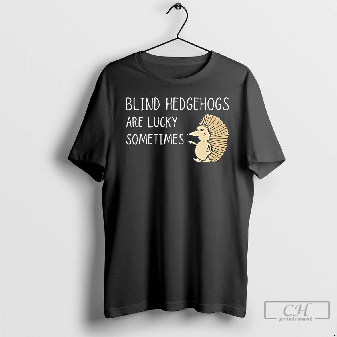 Premium Blind Hedgehog Are Lucky Sometimes T-Shirts, Hoodie, Sweatshirt | InkThreadWorks.com