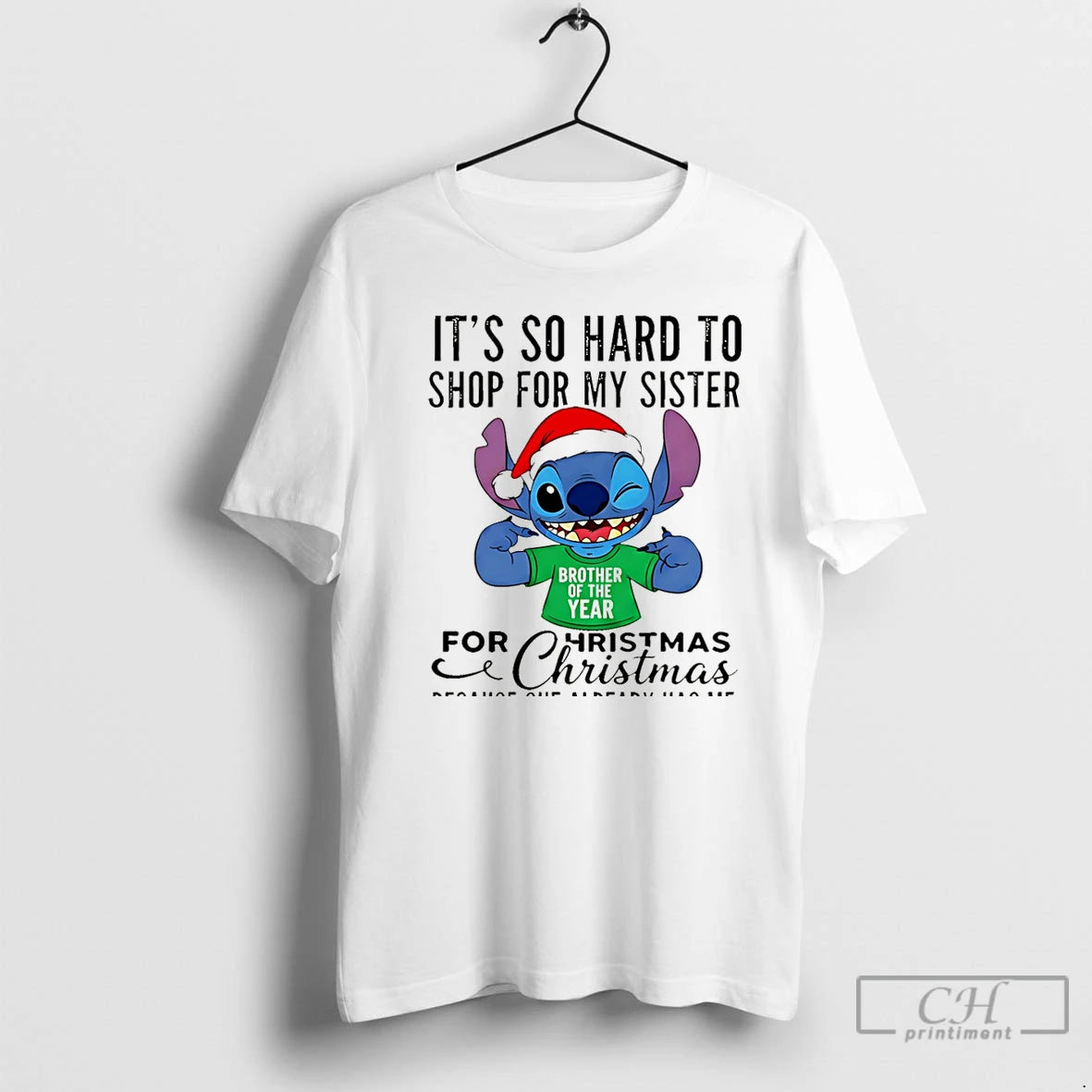 Premium Bluey Its So Hard To Shop For My Sister For Christmas Christmas T Shirts Hoodie, Sweatshirt | InkThreadWorks.com