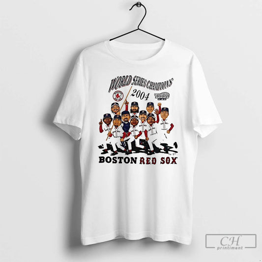 Premium Boston Red Sox Mlb 2004 World Series Champs Player Caricature T-Shirts, Hoodie, Sweatshirt | InkThreadWorks.com
