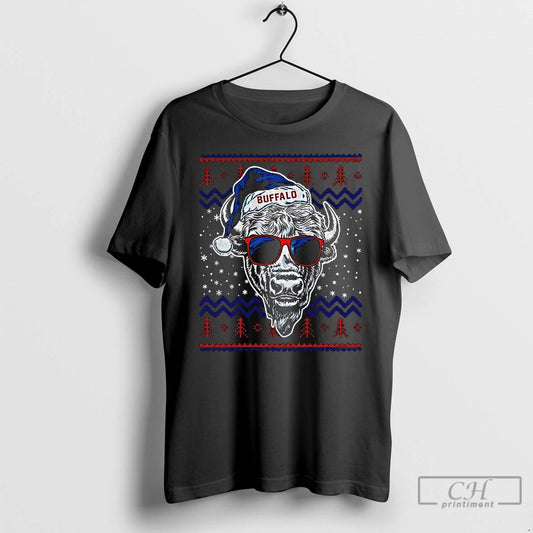 Premium Buffalo Football Mascot Ugly Pattern Vintage Christmas T-Shirts, Hoodie, Sweatshirt | InkThreadWorks.com