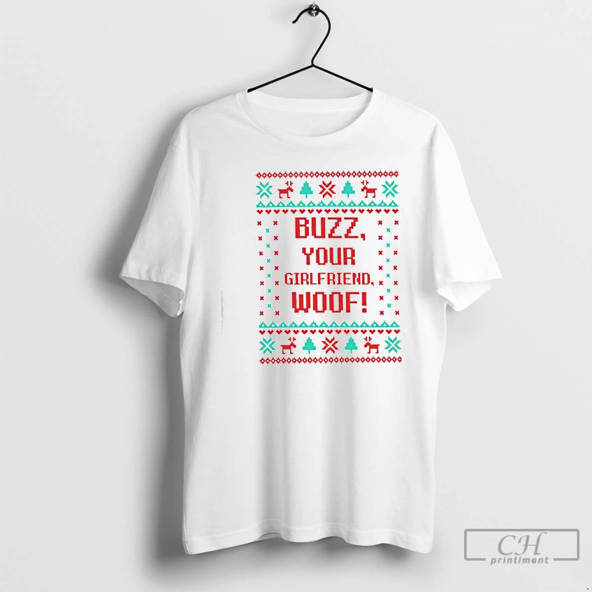 Premium Buzz Your Girlfriend Woof Christmas T-Shirts, Hoodie, Sweatshirt | InkThreadWorks.com