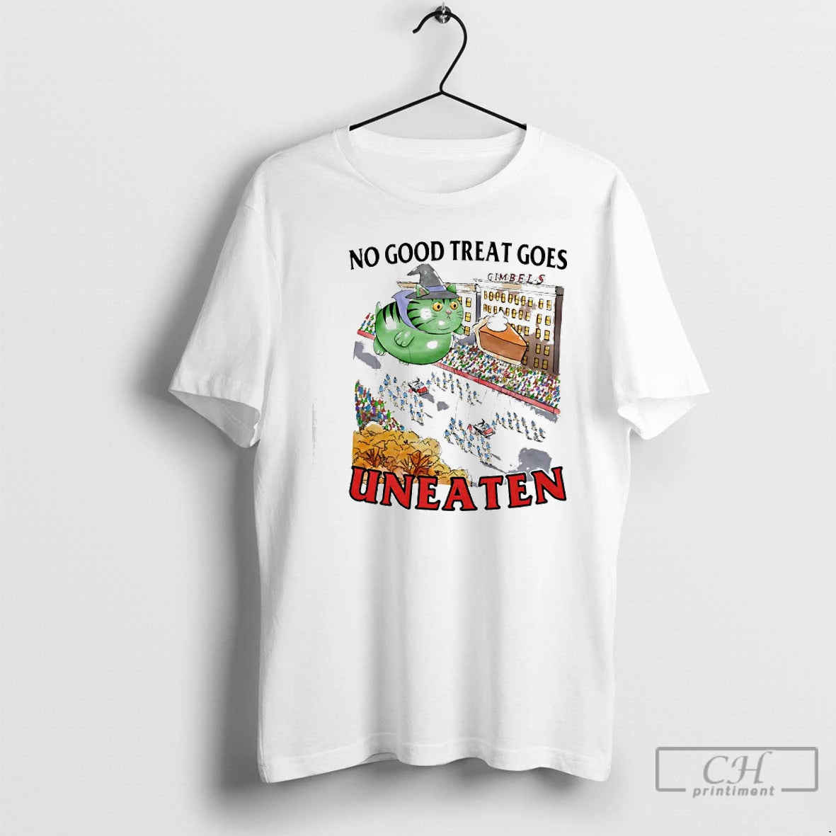 Premium Cat Thanksgiving Day Parade No Good Treat Goes Uneaten T-Shirts, Hoodie, Sweatshirt | InkThreadWorks.com