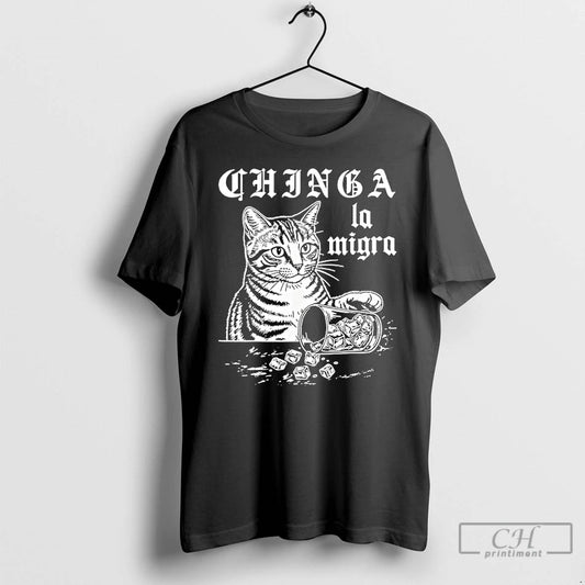 Premium Chinga La Migra Cat Vintage Cat T-Shirts, Hoodie, Sweatshirt | InkThreadWorks.com