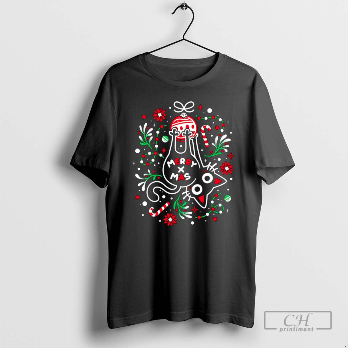 Premium Christmas Cat Butt Shirt Sweater Hoodie, Sweatshirt | InkThreadWorks.com