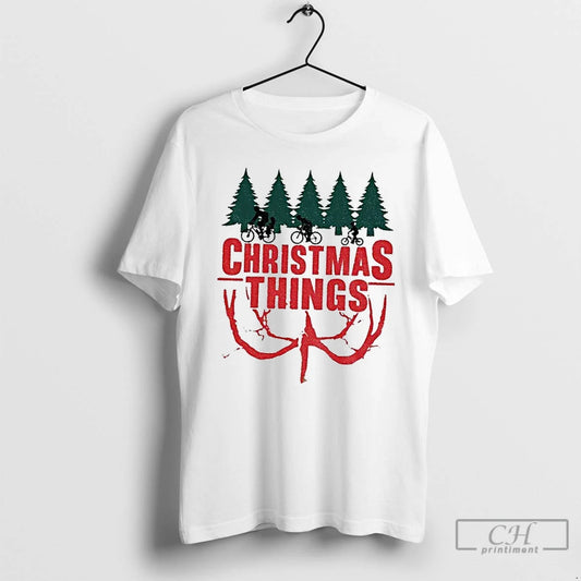 Premium Christmas Things Merry Upside Down Xmas Funny Holiday T-Shirts, Hoodie, Sweatshirt | InkThreadWorks.com