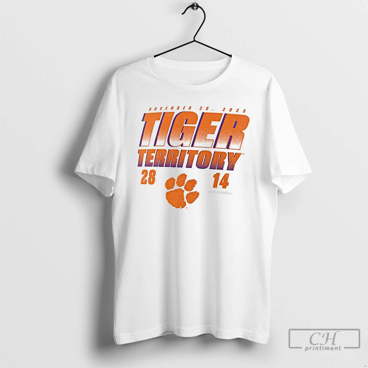 Premium Clemson Tigers Vs South Carolina Gamecocks 2025 Score 28 14 T-Shirts, Hoodie, Sweatshirt | InkThreadWorks.com
