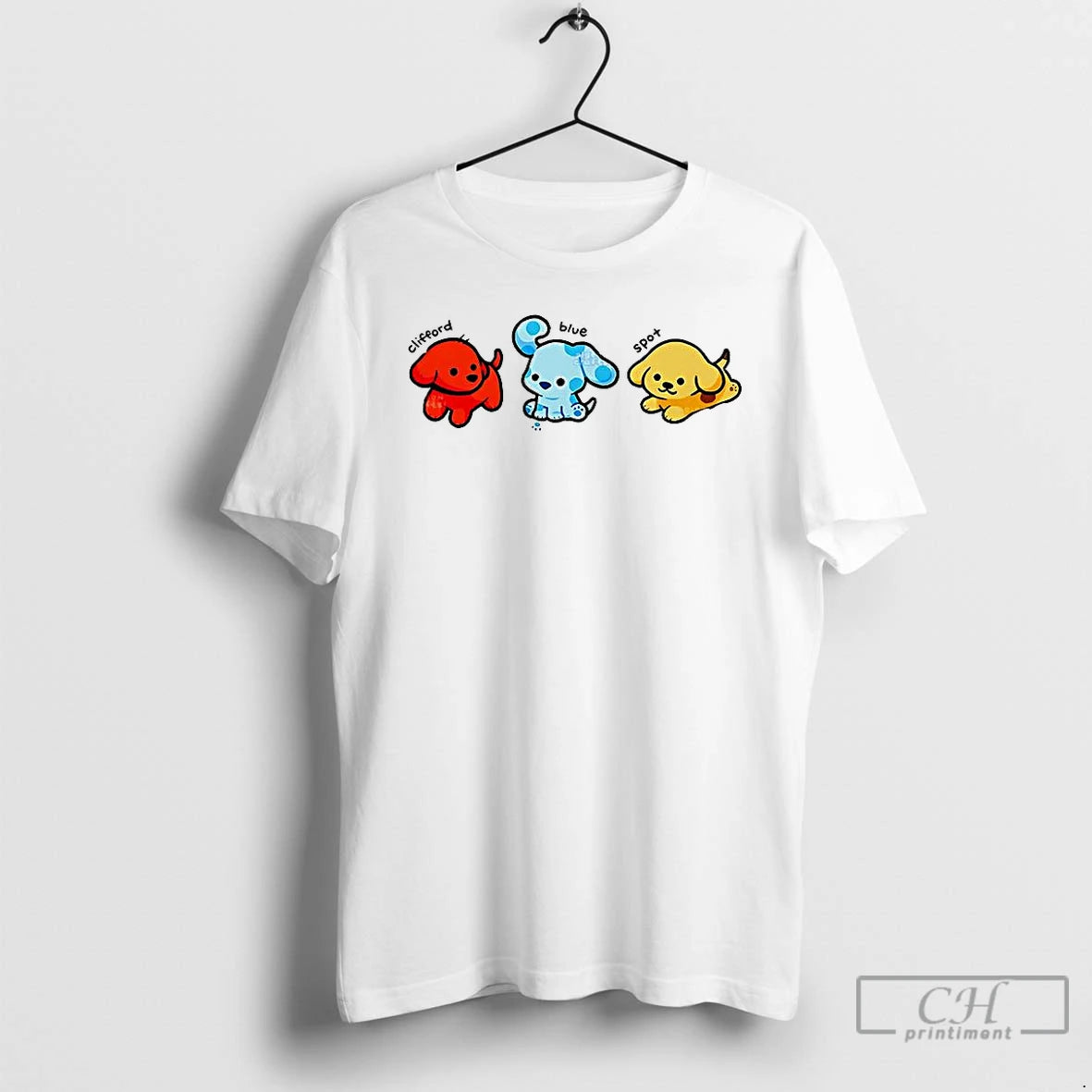 Premium Clifford Blue Spot Cartoon Dogs T-Shirts, Hoodie, Sweatshirt | InkThreadWorks.com