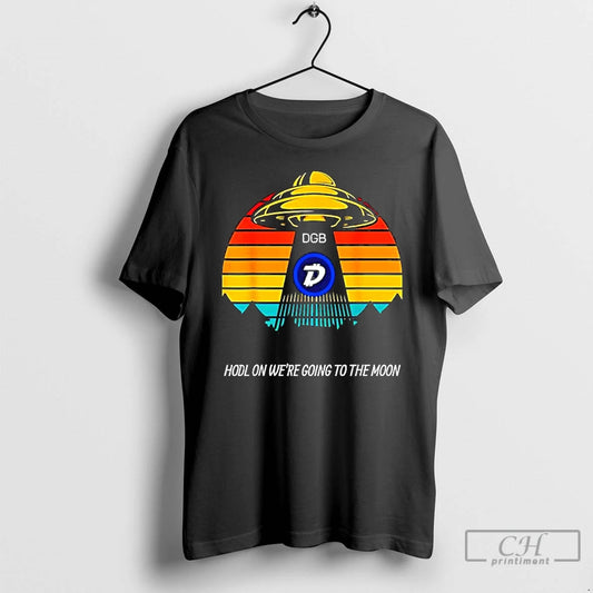 Premium Dgb Ufo Vintage Hodl On Were Going To The Moon T-Shirts, Hoodie, Sweatshirt | InkThreadWorks.com