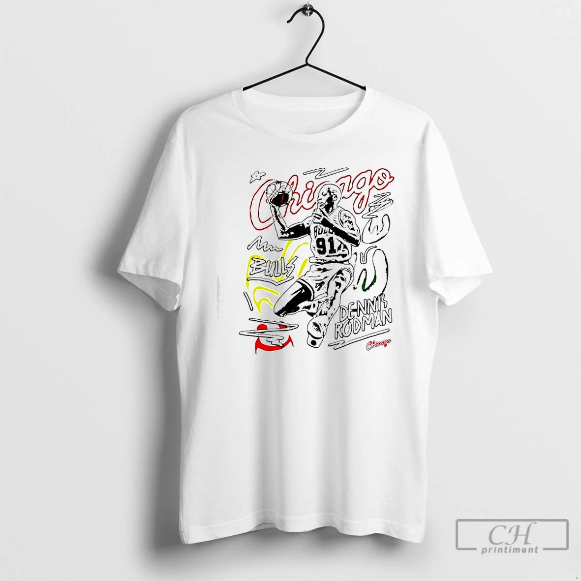 Premium Dennis Rodman Chicago Bulls Chalked Up Signature T-Shirts, Hoodie, Sweatshirt | InkThreadWorks.com