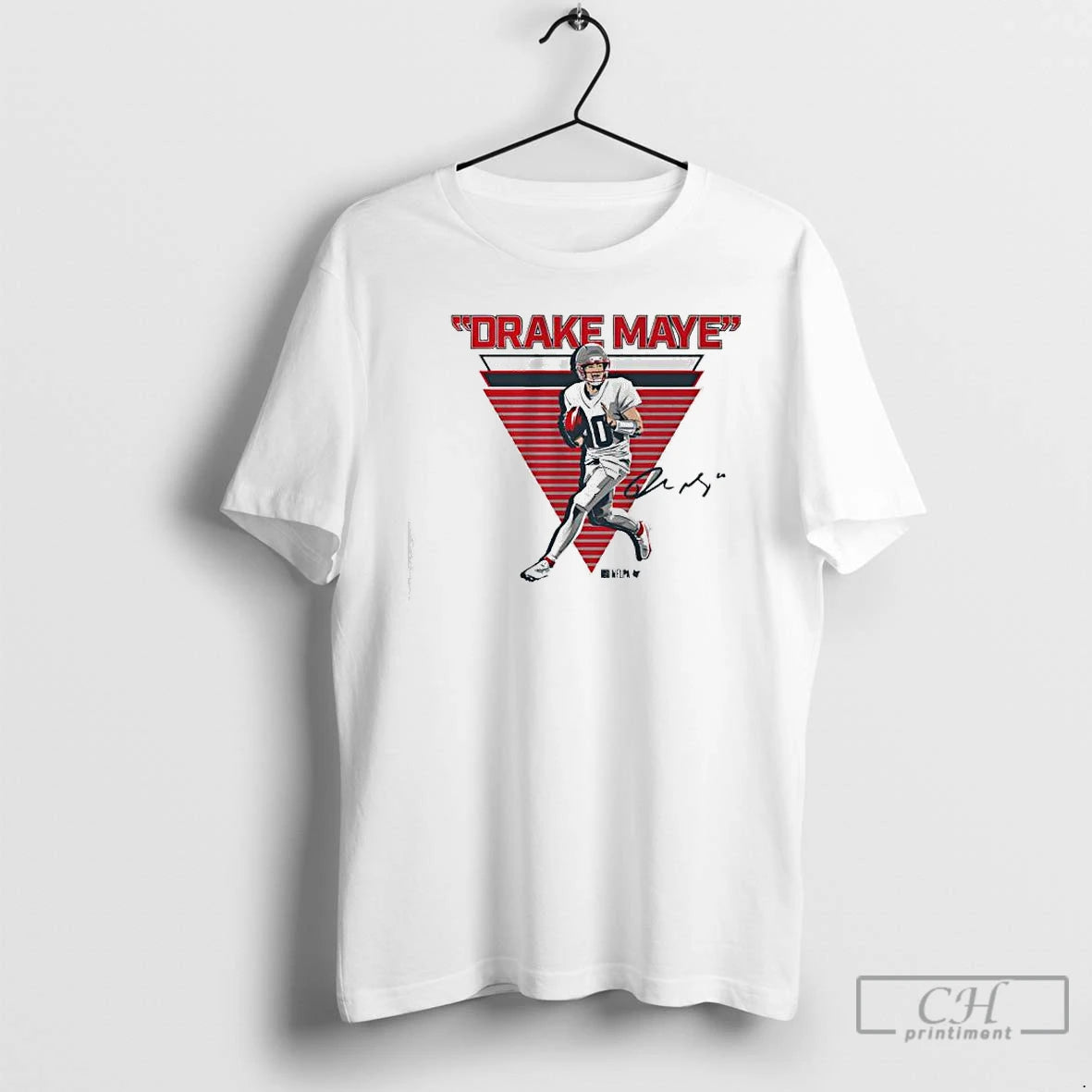 Premium Drake Maye Drake Maye Signature Retro T-Shirts, Hoodie, Sweatshirt | InkThreadWorks.com