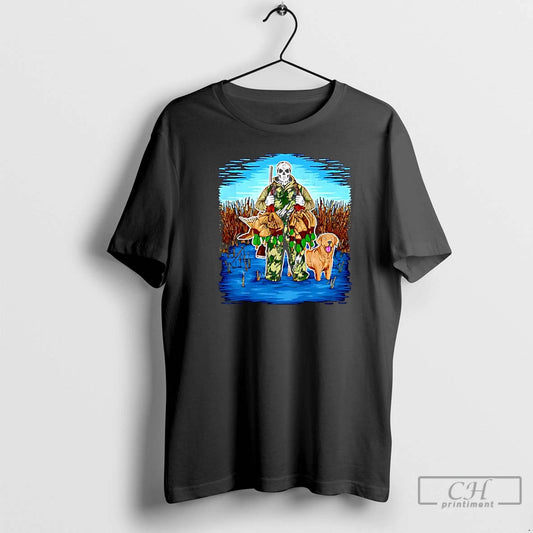 Premium Duck Huntin Yellow Lab Skeleton And Dog Christmas T-Shirts, Hoodie, Sweatshirt | InkThreadWorks.com