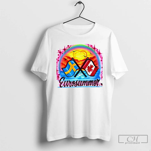 Premium Eurosummer Sweden And Canada Flags Vintage T-Shirts, Hoodie, Sweatshirt | InkThreadWorks.com
