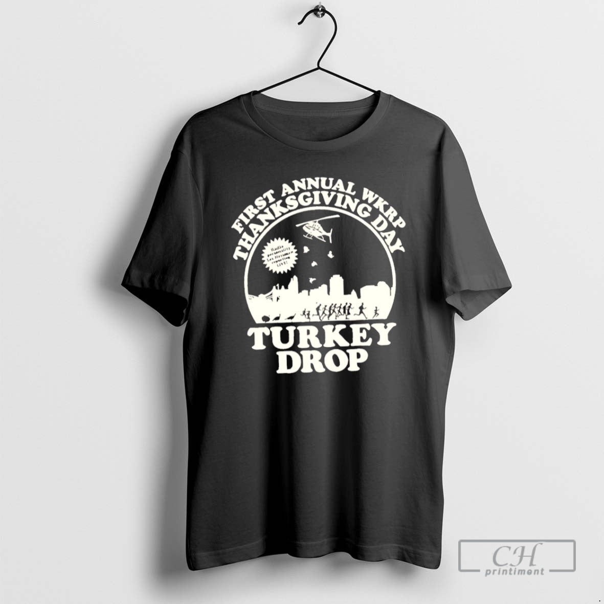 Premium First Annual Wkrp Thanksgiving Day Turkey Drop Shirt Sweater Hoodie, Sweatshirt | InkThreadWorks.com