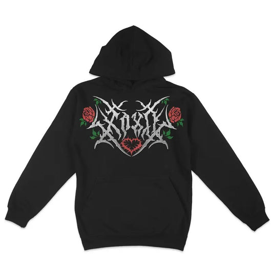 Premium Fleece Hoodie - XOXO Metal Valentine's Day Soft Hoodie, Hoodie Pull Over, Vintage Design T-Shirts, Sweatshirt