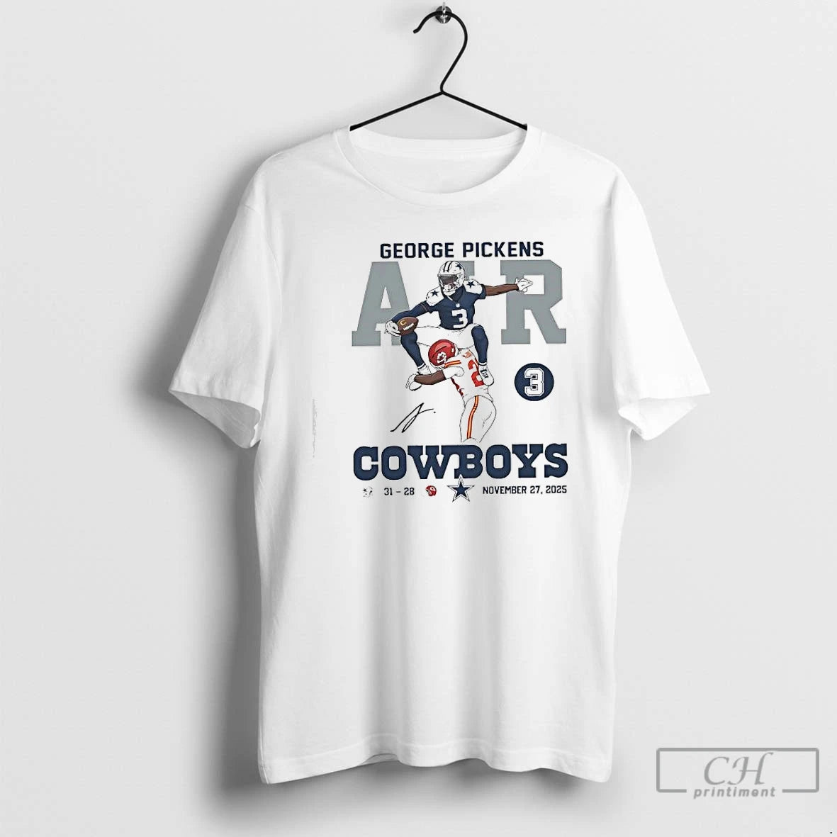 Premium George Pickens Cowboys Signature Graphic T-Shirts, Hoodie, Sweatshirt | InkThreadWorks.com