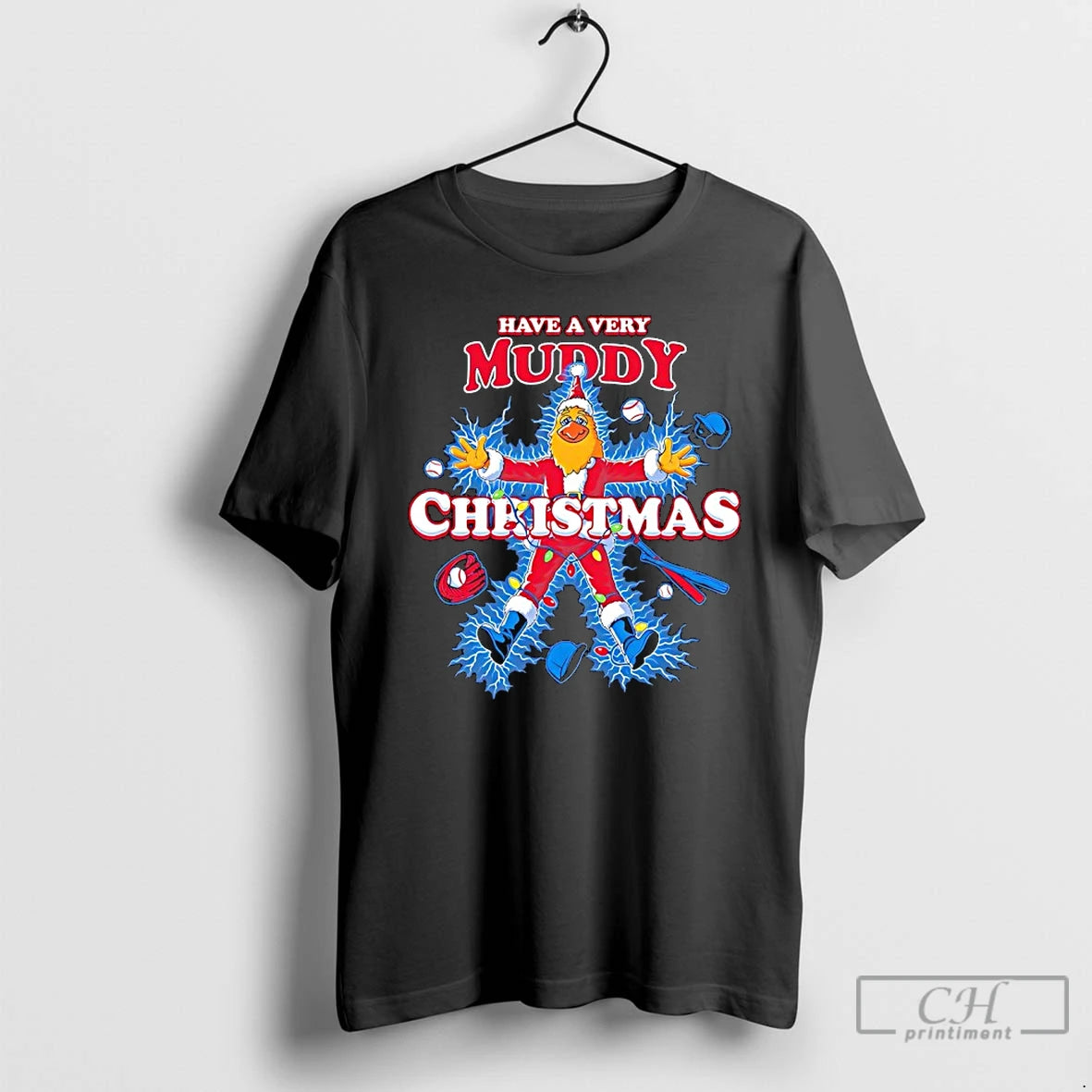 Premium Have A Very Muddy Toledo Mud Hens Mascot Shock Christmas T-Shirts, Hoodie, Sweatshirt | InkThreadWorks.com
