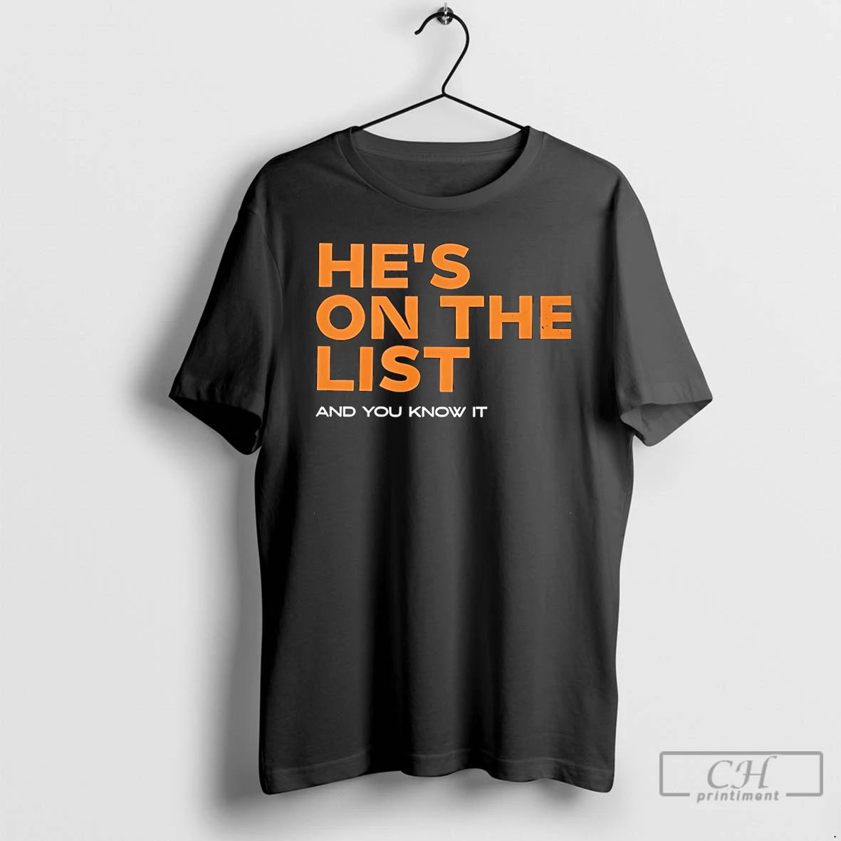Premium Hes On The List And You Know It Christmas T-Shirts, Hoodie, Sweatshirt | InkThreadWorks.com