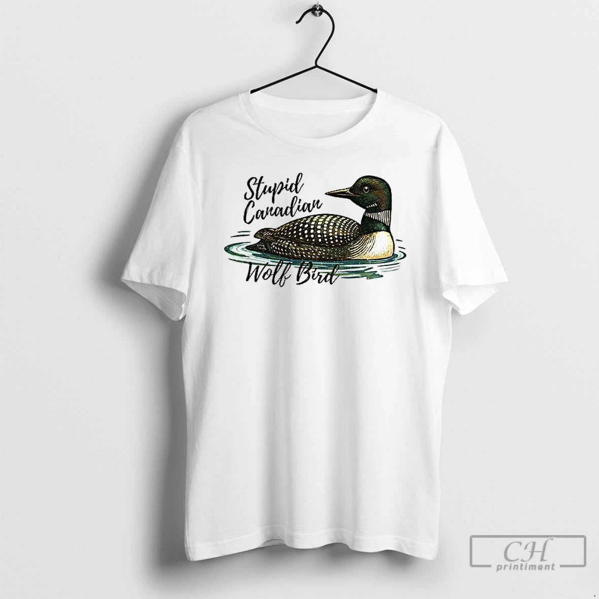 Premium Hockey Romance Stupid Canadian Wolf Bird T-Shirts, Hoodie, Sweatshirt | InkThreadWorks.com