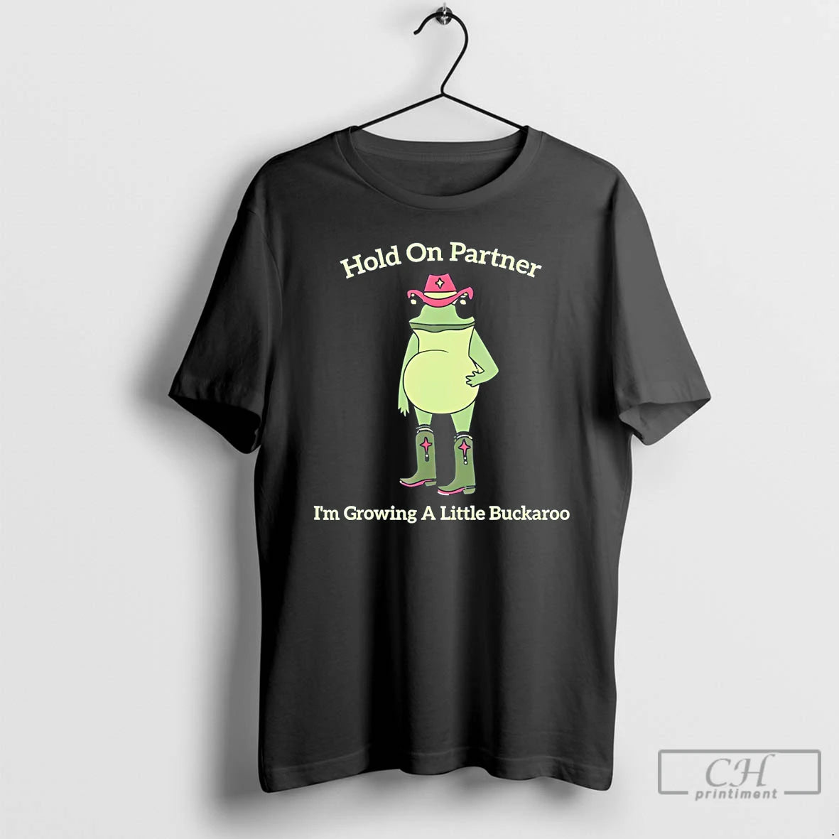 Premium Hold On Partner Im Growing A Little Buckaroo T-Shirts, Hoodie, Sweatshirt | InkThreadWorks.com