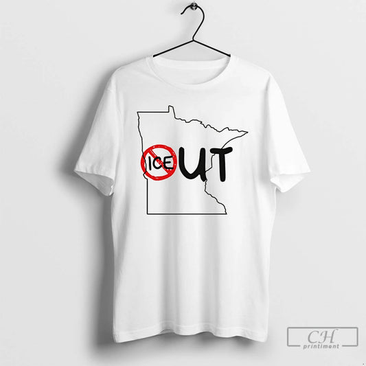 Premium Humorous Ice Out Minnesota Ice Map T-Shirts, Hoodie, Sweatshirt | InkThreadWorks.com