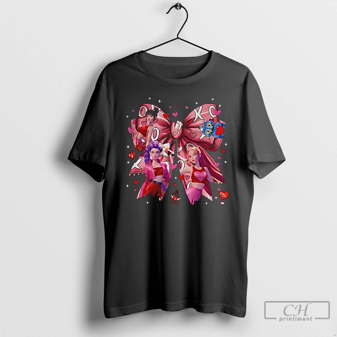 Premium Huntrix Coquette Valentine Kpop Demon Hunters T-Shirts, Hoodie, Sweatshirt | InkThreadWorks.com