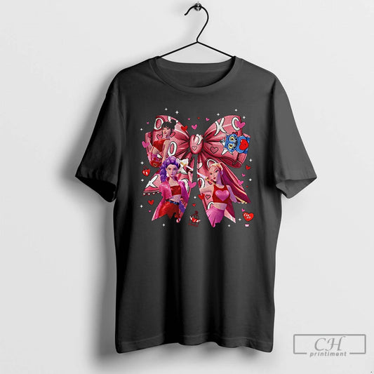 Premium Huntrix Coquette Valentine Kpop Demon Hunters T-Shirts, Hoodie, Sweatshirt | InkThreadWorks.com