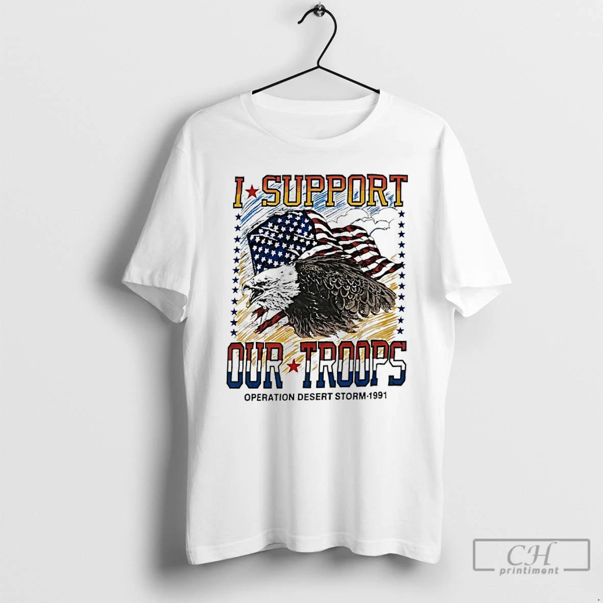 Premium I Support Our Troops Operation Desert Storm 1991 T-Shirts, Hoodie, Sweatshirt | InkThreadWorks.com