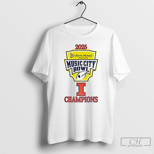Illinois 2025 Music City Bowl Champions T-Shirts, Hoodie, Sweatshirt