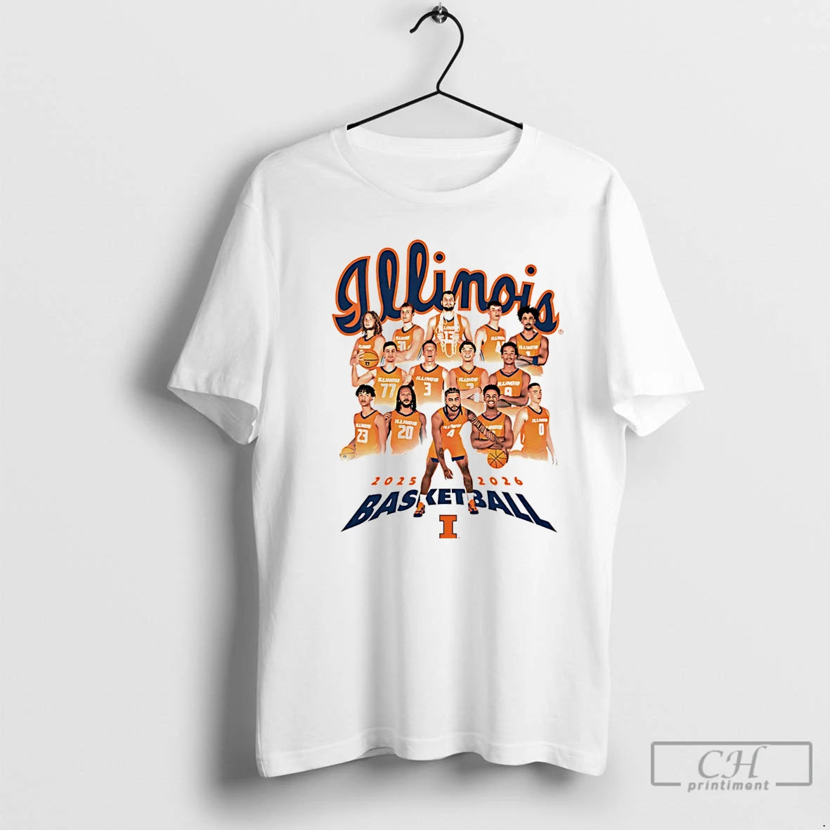 Premium Illinois Mens Basketball Team 2025 2026 Collage Christmas T-Shirts, Hoodie, Sweatshirt | InkThreadWorks.com