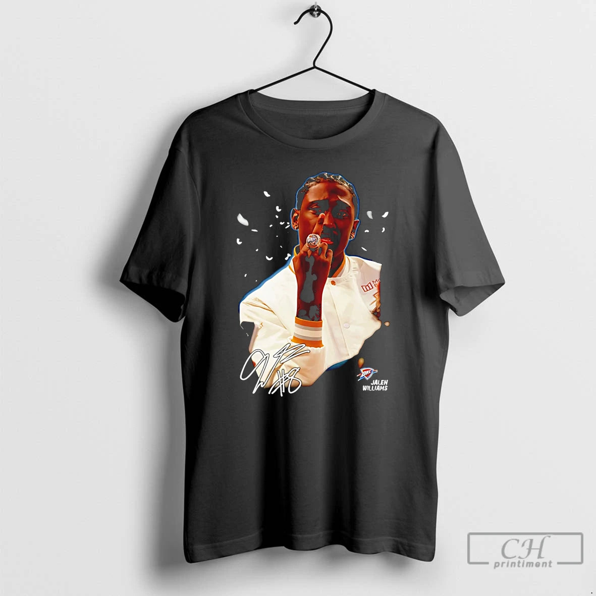 Premium Jalen Williams Okc Thunders Middle Finger Signature T-Shirts, Hoodie, Sweatshirt | InkThreadWorks.com