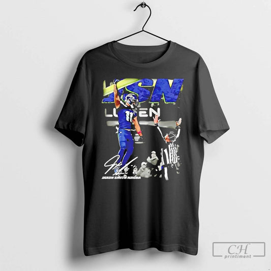 Premium Jaxon Smith Njigba Leads In Receiving Yards Signature T-Shirts, Hoodie, Sweatshirt | InkThreadWorks.com