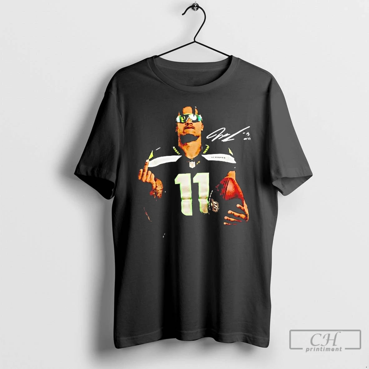 Premium Jaxon Smith Njigba Middle Finger Signature T-Shirts, Hoodie, Sweatshirt | InkThreadWorks.com