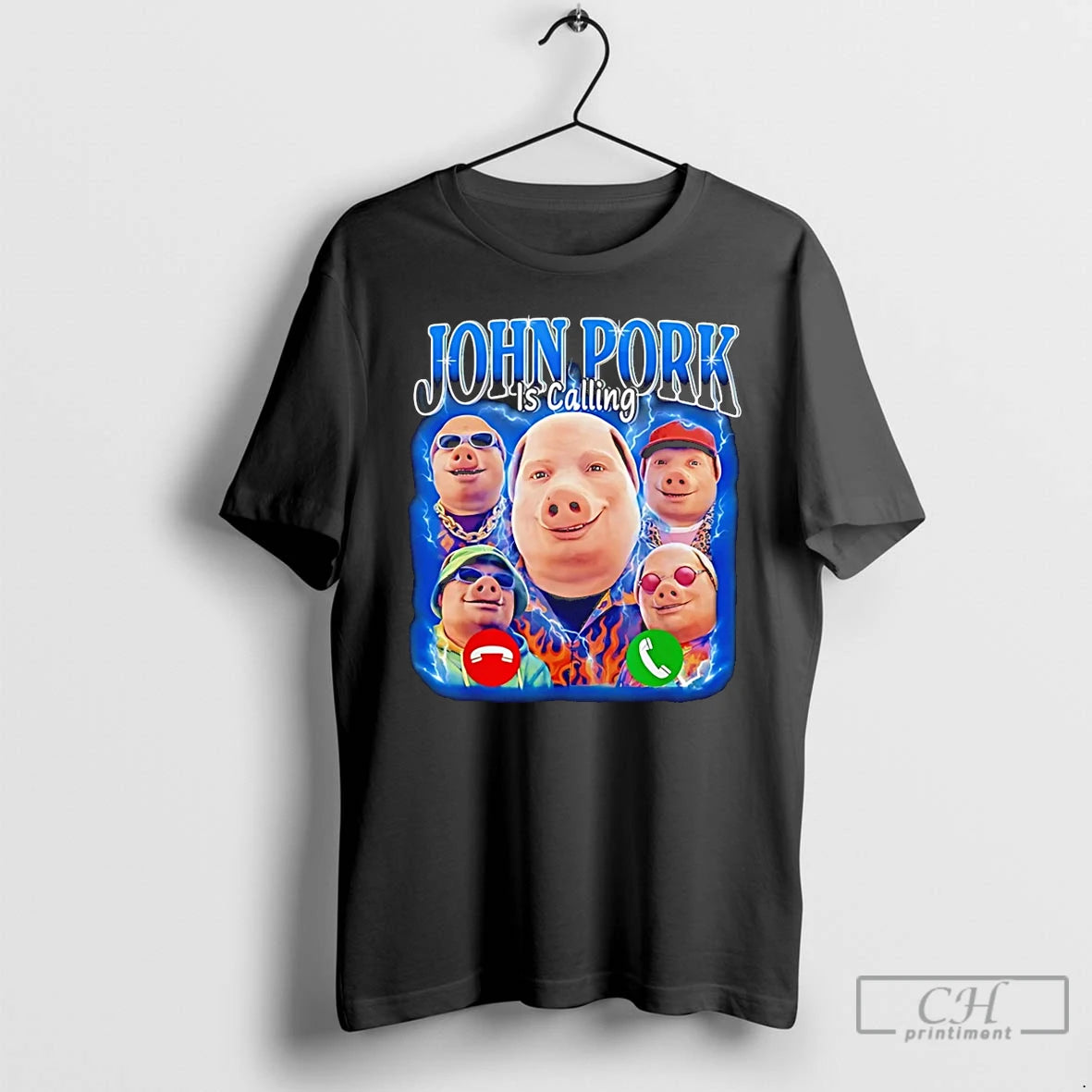 Premium John Pork Is Calling John Pork Meme T-Shirts, Hoodie, Sweatshirt | InkThreadWorks.com