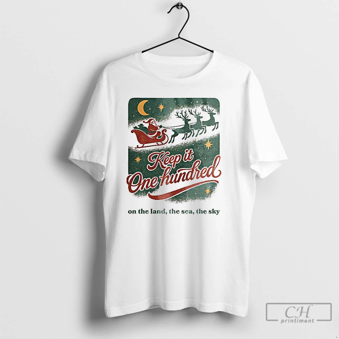 Premium Keep It One Hundred On The Land The Sea The Sky Christmas T Shirts Hoodie, Sweatshirt | InkThreadWorks.com