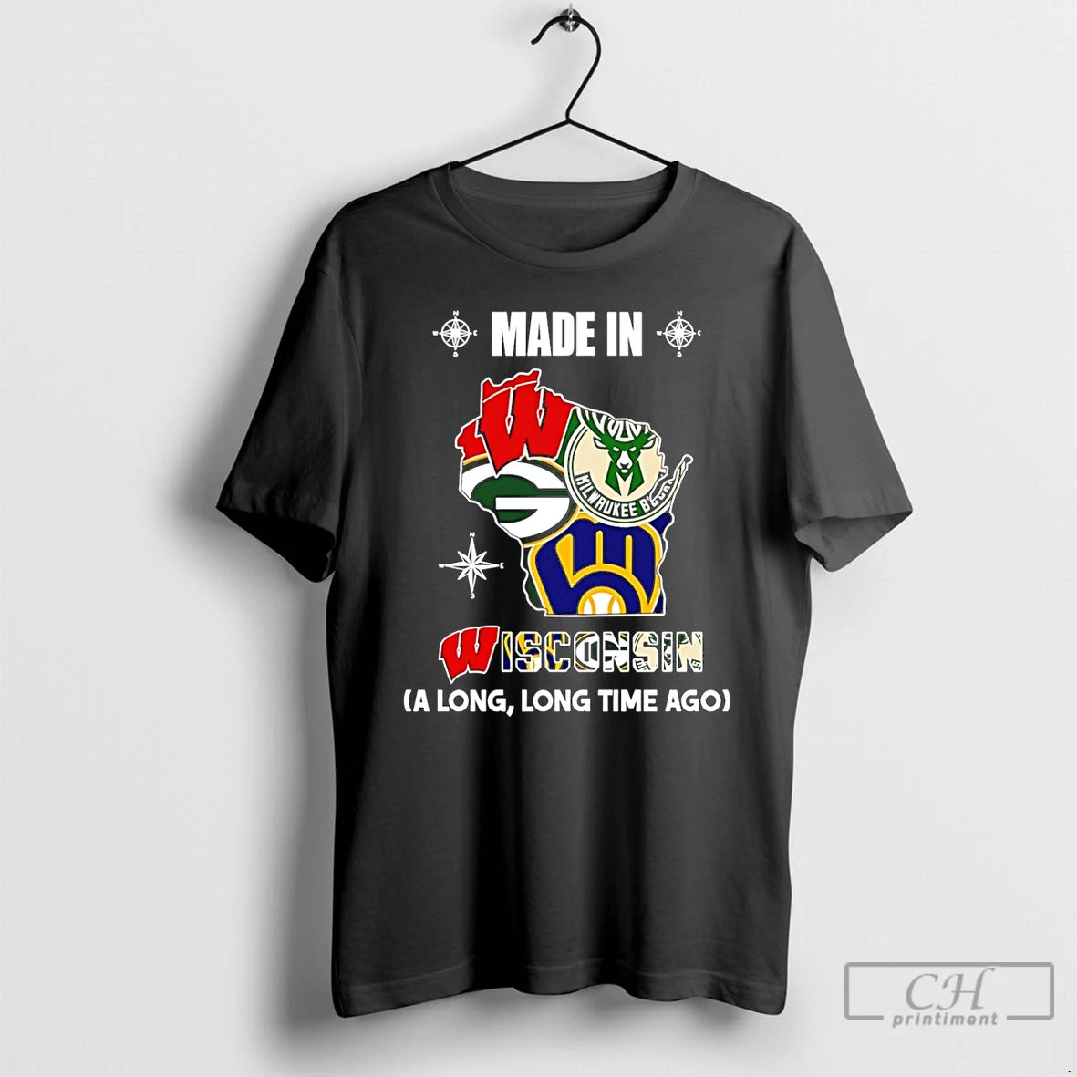 Premium Made In Wisconsin A Long Long Time Ago State T-Shirts, Hoodie, Sweatshirt | InkThreadWorks.com