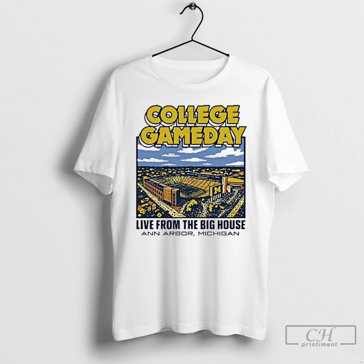Premium Michigan Wolverines College Gameday 2025 Big House Stadium T-Shirts, Hoodie, Sweatshirt | InkThreadWorks.com