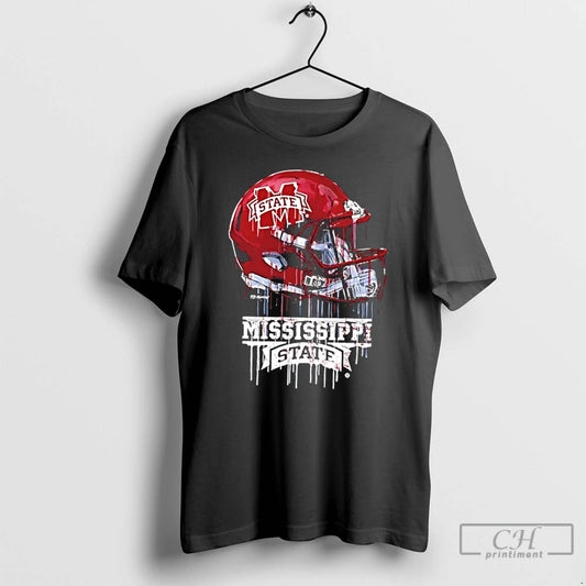 Premium Mississippi State Bulldogs Vive La Fete Dripping Football Helmet T-Shirts, Hoodie, Sweatshirt | InkThreadWorks.com
