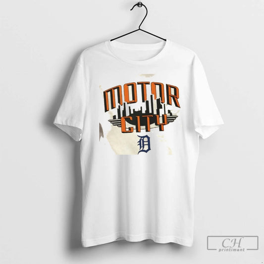 Premium Motor City Detroit Tigers Skyline