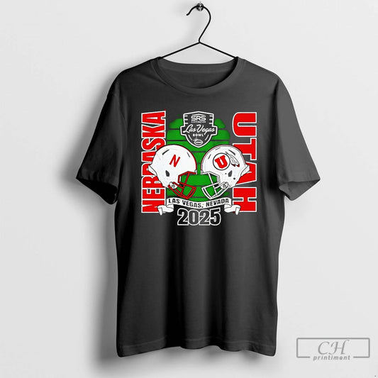 Premium Nebraska Cornhuskers Vs Utah Utes 2025 Las Vegas Bowl Vintage T-Shirts, Hoodie, Sweatshirt | InkThreadWorks.com