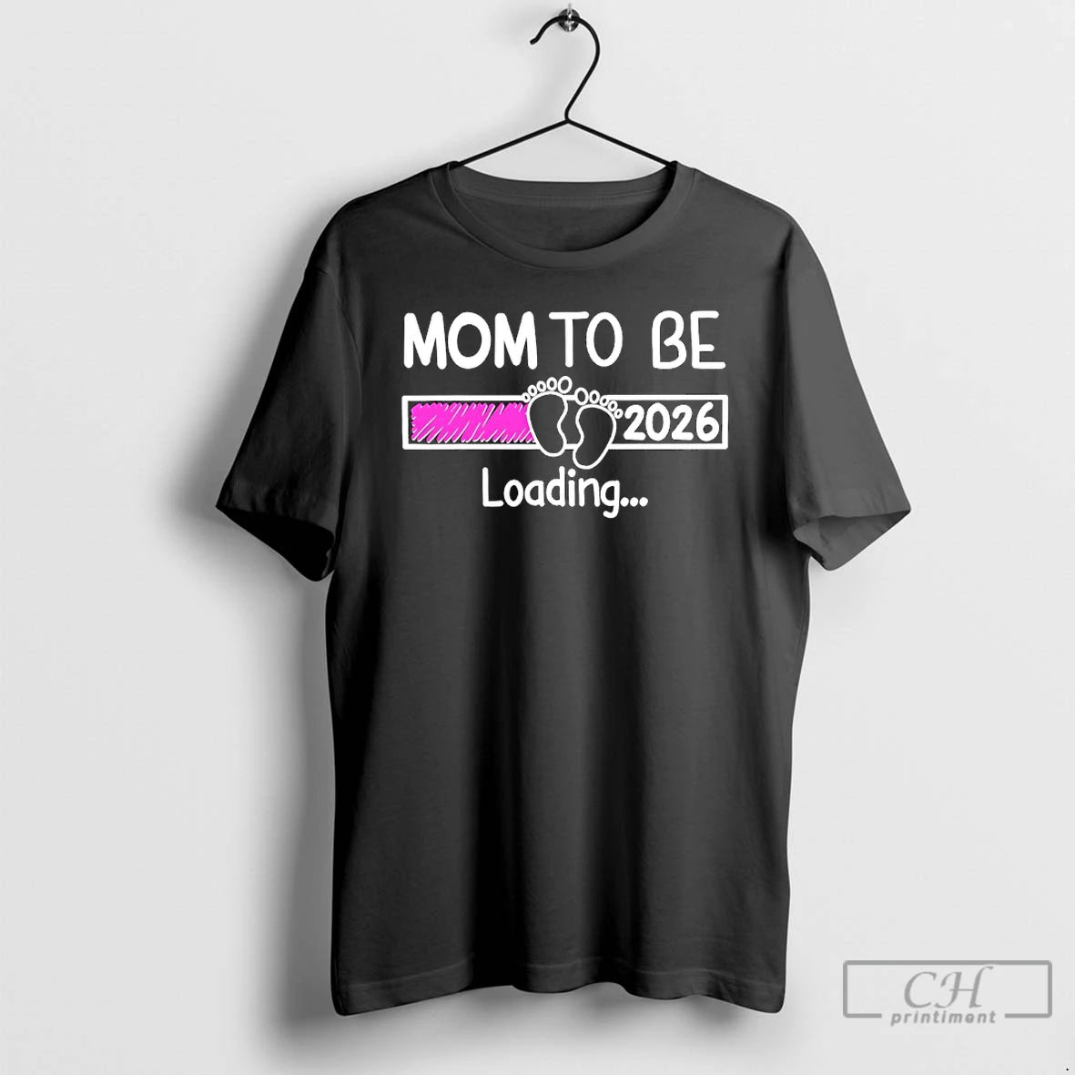 Premium New Mom To Be 2026 Loading T-Shirts, Hoodie, Sweatshirt | InkThreadWorks.com