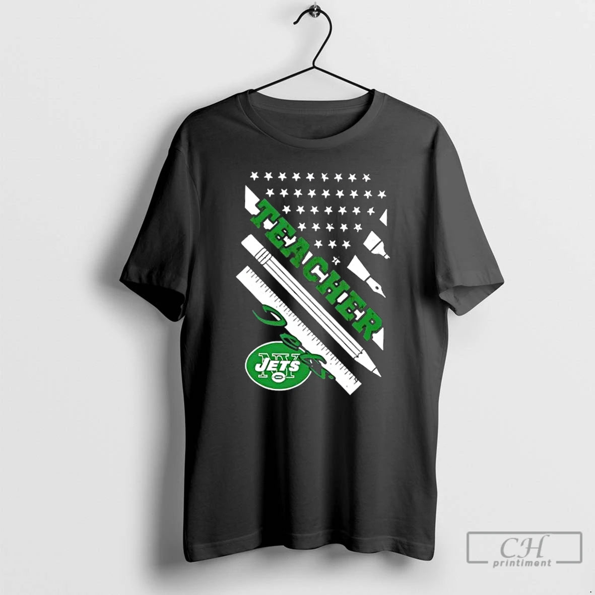 Premium New York Jets Football X Teacher American Flag T-Shirts, Hoodie, Sweatshirt | InkThreadWorks.com