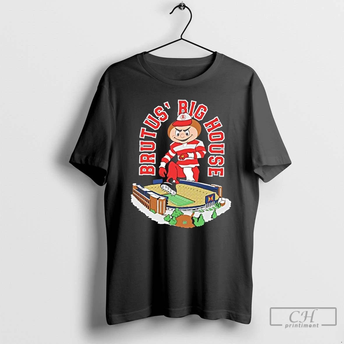 Premium Ohios House Brutus Big House Buckeyes Beat Michigan T-Shirts, Hoodie, Sweatshirt | InkThreadWorks.com