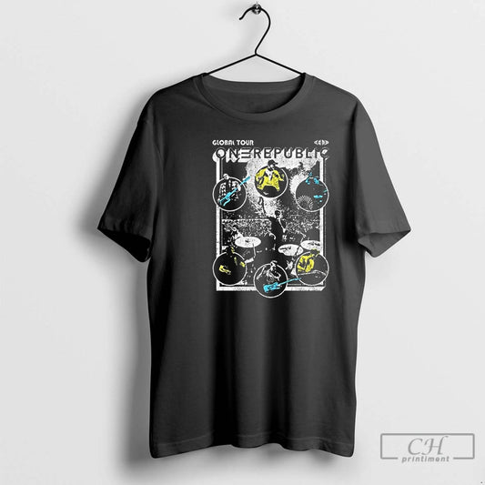 Premium Onerepublic Global Tour Circle Circle Black T-Shirts, Hoodie, Sweatshirt | InkThreadWorks.com