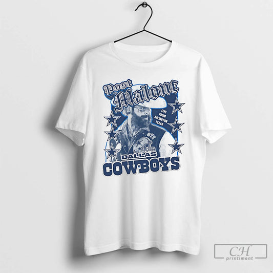 Premium Post Malone Dallas Cowboys Live From Arlington Texas T-Shirts, Hoodie, Sweatshirt | InkThreadWorks.com
