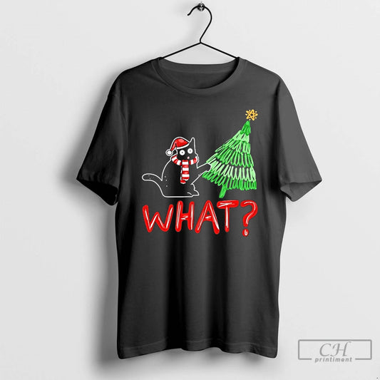 Premium Santa Cat Tree Christmas What T-Shirts, Hoodie, Sweatshirt | InkThreadWorks.com