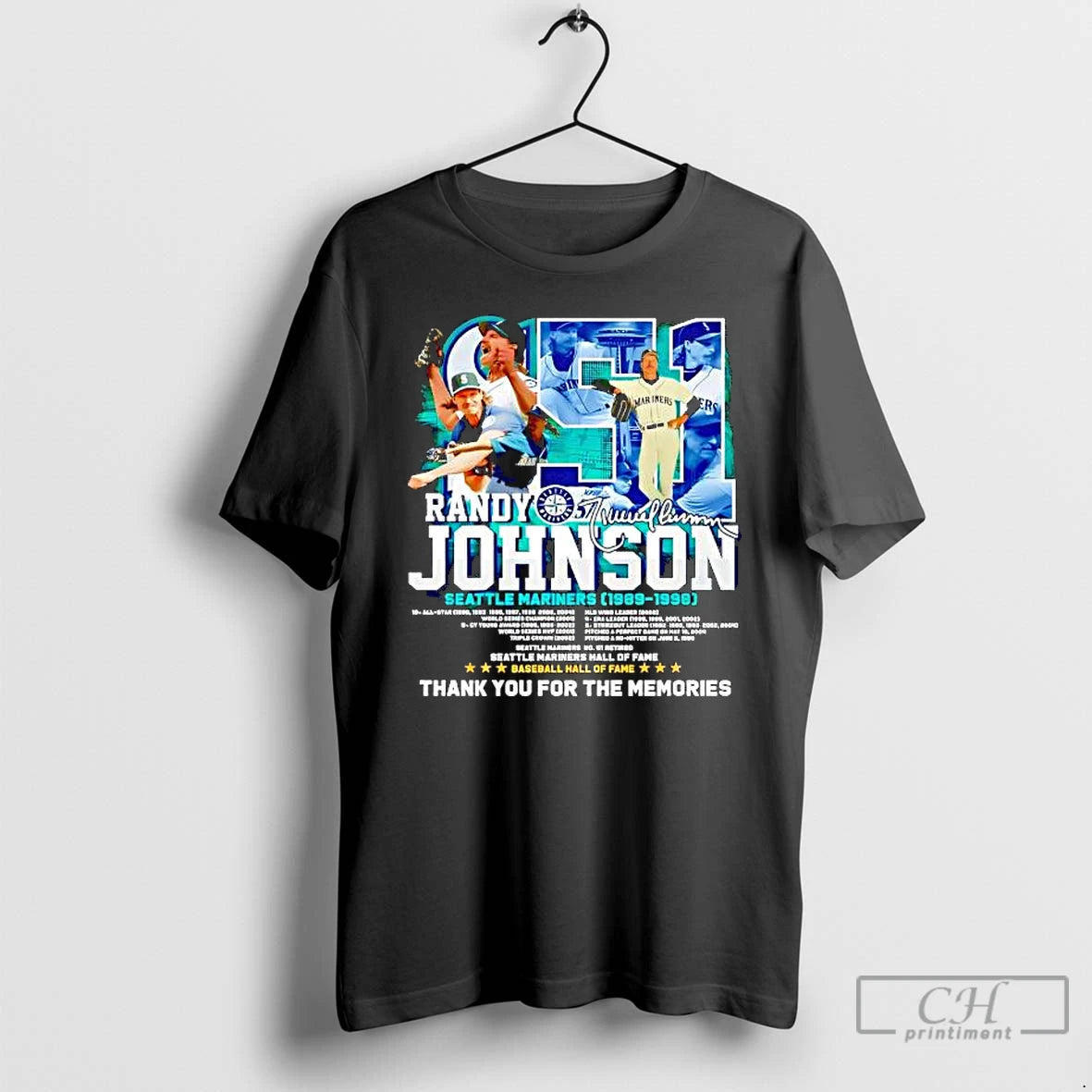 Premium Seattle Mariners Randy Johnson 1989 1998 Thank You 2025 T-Shirts, Hoodie, Sweatshirt | InkThreadWorks.com